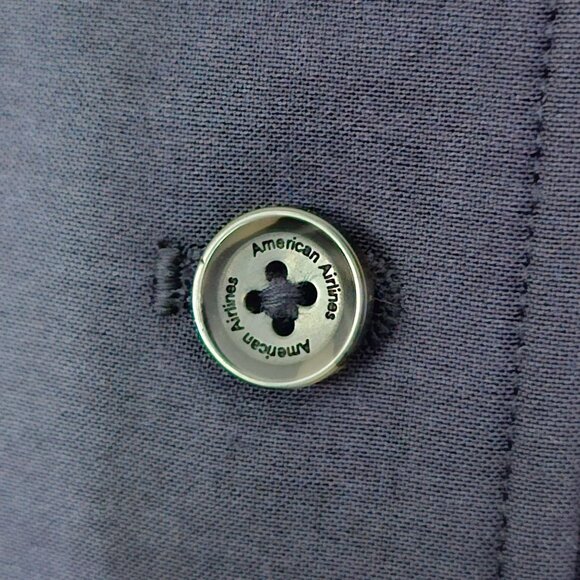 American Airlines Lands End Womens Blazer Size 6 Polyester Wool Blend Dark Navy - Picture 7 of 7